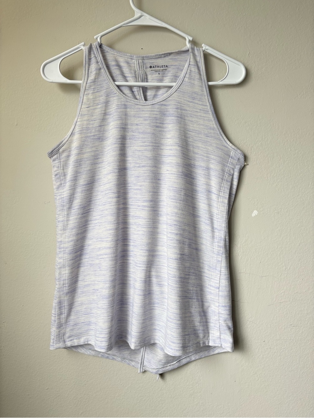 Athleta Lavender Space Dye Open Back Tie Tank Top Size Small